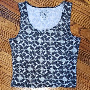 black and white crop top